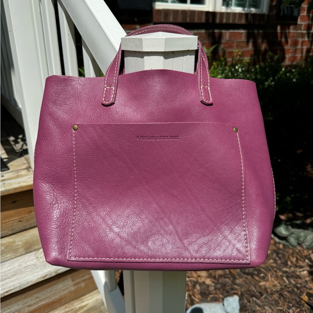 Portland Leather Medium Crossbody Tote in Mulberry- New from Mystery Box